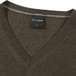 Neu 🎁 OLYMP V-Pullover modern fit 0150/10/28 Merinowolle, Braun meliert, Braun 🛒 -Pullover & Strickjacken Verkäufe 115523 norm2