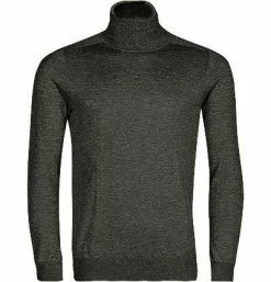 Rabatt 🧨 OLYMP Rollkragen-Pulli Modern Fit 0150/12/69 Rollkragenpullover, Merinowolle, Graphit meliert, Graphit ❤️