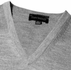 Bestes Angebot 😀 John Smedley V-Pullunder Hadfield/silver Standard Fit, Merino Extrafine, Silbergrau meliert 🥰 -Pullover & Strickjacken Verkäufe 143383 norm2
