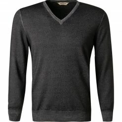 Schlussverkauf 🎁 Gran Sasso V-Pullover 55115/22792/914 Schurwolle, Anthrazit meliert, Anthrazit 🔔