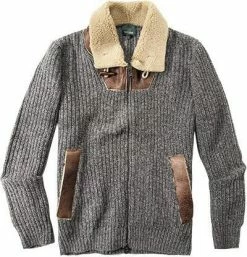 Am billigsten 🎁 Henry Cotton's Cardigan 9407301/94509/998 Mikrofaser, Grau 🤩