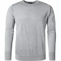 Angebote 💯 John Smedley RH-Pullover Hatfield/silver Easy Fit, Sea Island Cotton, Hellgrau meliert 😍