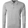 Auslauf 🔔 John Smedley Polo Pullover Finchley/silver Easy Fit, Sea Island Cotton, Hellgrau meliert 🤩
