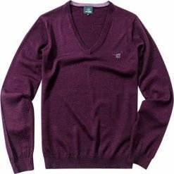 Blitzangebot 🥰 Henry Cotton's V-Pullover 9144601/97848/470 Schurwolle, Pflaume, Lila ✔️