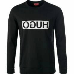 Aktion 😍 HUGO Pullover Dicago 50310522/001 Sweatshirt, Baumwolle, Schwarz 🔥