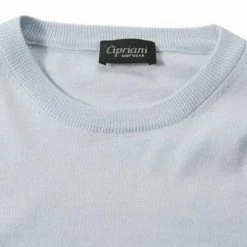 Bestpreis ✨ Cipriani RH-Pullover CR62/8661/SW612 Baumwolle-Seide, Bleu meliert, Bleu 🎁 -Pullover & Strickjacken Verkäufe 243013 norm2