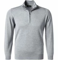 Schlussverkauf 😍 John Smedley Troyer Tapton/silver Standard Fit, Merino Extrafine, Hellgrau meliert 🤩