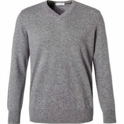 Rabatt 🎁 Gran Sasso V-Pullover 55115/15590/072 Reines Kaschmir, Mittelgrau meliert, Grau 🧨