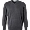 Neu 😀 Gran Sasso V-Pullover 55115/15590/098 Reines Kaschmir, Anthrazit meliert, Anthrazit 🔥