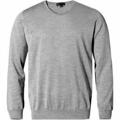 Angebote 🤩 John Smedley RH-Pullover Lundy/silver Standard Fit, Merino Extrafine, Silbergrau 👍