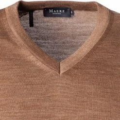 Bestes Angebot ⌛ Maerz V-Pullover 490400/170 Merinowolle, Karamell meliert, Caramel ❤️ -Pullover & Strickjacken Verkäufe 274001 norm2