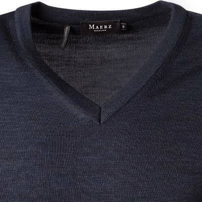 Angebote 👏 Maerz V-Pullover 490400/353 Merinowolle, Dunkelblau meliert, Rauchblau 🤩 4 Angebote 👏 Maerz V-Pullover 490400/353 Merinowolle, Dunkelblau meliert, Rauchblau 🤩 – Bild 2