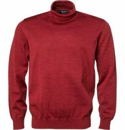 Neu 🔥 Maerz Rollkragen-Pullover 490600/482 Rollkragenpullover, Merinowolle, Kirschrot meliert, Tomatenrot 🛒