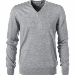 Angebote 🎉 Gran Sasso V-Pullover 55115/14290/071 Schurwolle, Hellgrau meliert, Hellgrau 🤩