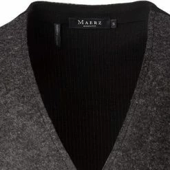 Auslauf 😍 Maerz Weste 508600/595 Strickweste, Schurwolle, Anthrazit meliert, Schwarz ⭐ -Pullover & Strickjacken Verkäufe 301267 norm3