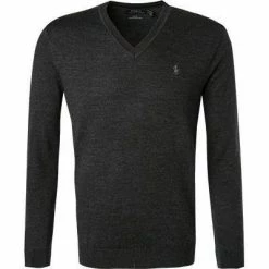 Schlussverkauf ❤️ Polo Ralph Lauren Pullover 710714347/009 Slim Fit, Merinowolle waschbar, Anthrazit meliert, Dunkelgrau meliert 🥰