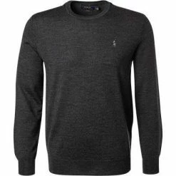 Bestes Angebot ✔️ Polo Ralph Lauren Pullover 710714346/008 Slim Fit, Merinowolle waschbar, Anthrazit meliert, Dunkelgrau meliert 🌟