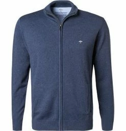 Auslauf 🌟 Fynch-Hatton Cardigan SFPK 212/680 Baumwolle, Nachtblau meliert, Nachtblau 🤩