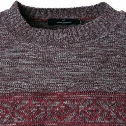 Coupon ⌛ Daniel Hechter Crew Neck Pullover 65028/192808/360 Modern Fit, Wolle, Bordeaux meliert, Dunkelrot 🌟 -Pullover & Strickjacken Verkäufe 330207 norm2