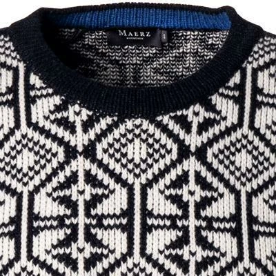 Am billigsten 💯 Maerz Pullover 425901/399 Schurwolle, Dunkelblau-weiß gemustert, Dunkelblau 🌟 4 Am billigsten 💯 Maerz Pullover 425901/399 Schurwolle, Dunkelblau-weiß gemustert, Dunkelblau 🌟 – Bild 2