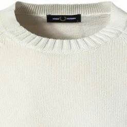 Bestpreis 🔔 Fred Perry Pullover K7501/129 Wolle, Wollweiß, Weiß ⌛ -Pullover & Strickjacken Verkäufe 331231 norm2