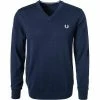 Besorgen 🛒 Fred Perry V-Pullover K7600/395 Wolle, Dunkelblau, Nachtblau 😉 -Pullover & Strickjacken Verkäufe 331255 norm