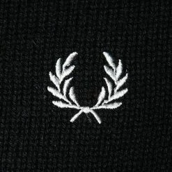 Aktion 🌟 Fred Perry Pullover K7501/102 Wolle, Schwarz 💯 -Pullover & Strickjacken Verkäufe 332913 norm3