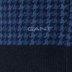 Aktion 🔔 Gant Pullover 8050073/433 Merinowolle, Marineblau gemustert, Dunklelblau 🤩 -Pullover & Strickjacken Verkäufe 334691 norm3