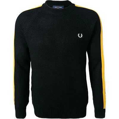 Rabatt ❤️ Fred Perry Pullover K7523/102 Wolle, Schwarz 😍 3 Rabatt ❤️ Fred Perry Pullover K7523/102 Wolle, Schwarz 😍