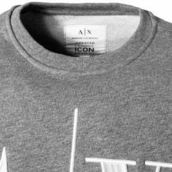 Brandneu ❤️ ARMANI EXCHANGE Pullover 8NZMPA/ZJ1ZZ/3930 Sweatshirt, Baumwolle, Grau , Grau 😉 -Pullover & Strickjacken Verkäufe 348070 norm2