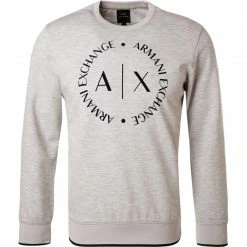 Angebote 🎁 ARMANI EXCHANGE Sweatshirt 8NZM87/Z9N1Z/3929 Mikrofaser, Silbergrau meliert, Grau 🎁