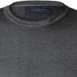 Großhandel ❤️ DANIELE FIESOLI Pullover 0002/11 Merinowolle, Dunkelgrau 🤩 -Pullover & Strickjacken Verkäufe 350395 norm2