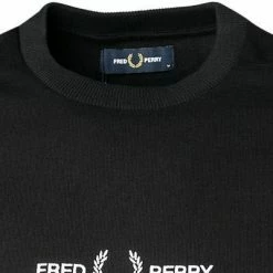 Coupon 💯 Fred Perry Pullover M8629/102 Sweatshirt, Baumwolle, Schwarz ✔️ -Pullover & Strickjacken Verkäufe 351020 norm2