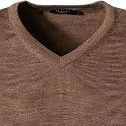 Budget ✨ Maerz V-Pullover 470400/170 Merinowolle, Karamell meliert, Karamel 🔔 -Pullover & Strickjacken Verkäufe 351294 norm2