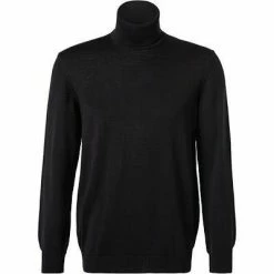 Großhandel 👏 Maerz Rollkragenpullover 470600/595 Modern Fit, Merinowolle, Schwarz 🧨
