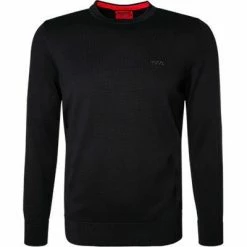 Neu 😉 HUGO Pullover San Cassius 50435701/001 Baumwolle, Schwarz 🔔