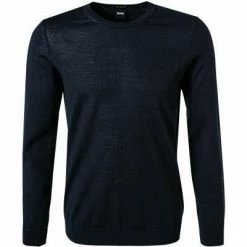 Auslauf 👏 BOSS Pullover Leno-P 50378575/402 Schurwolle, Nachtblau, Dunkelblau ⭐