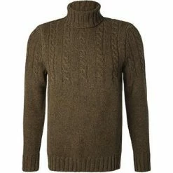 Auslauf 🧨 Barbour Pullover Duffle willow green MKN1262GN34 Rollkragenpullover, Wolle, Grün ⌛