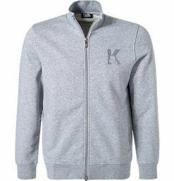 Bestes Angebot 🧨 KARL LAGERFELD Sweatjacke 705891/0/500900/941 Baumwolle, Hellgrau meliert, Hellgrau 🎉
