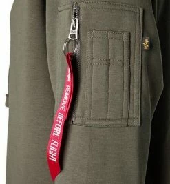 Billig 🥰 ALPHA INDUSTRIES Hoodie X-Fit 158321/257 Baumwolle, Dunkelgrün ❤️ -Pullover & Strickjacken Verkäufe 355894 norm3