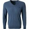 Budget 🥰 Gant Pullover 8010520/489 Lammwolle, Blau meliert, Blau ✨ -Pullover & Strickjacken Verkäufe 356916 norm