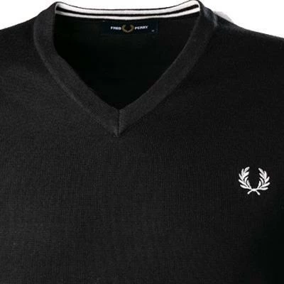 Brandneu 🎁 Fred Perry Pullover K9600/102 Wolle, Schwarz 🧨 4 Brandneu 🎁 Fred Perry Pullover K9600/102 Wolle, Schwarz 🧨 – Bild 2