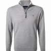 Billig 💯 Gant Pullover 86213/94 Troyer, Lammwolle, Hellgrau, Hellgrau meliert 😍