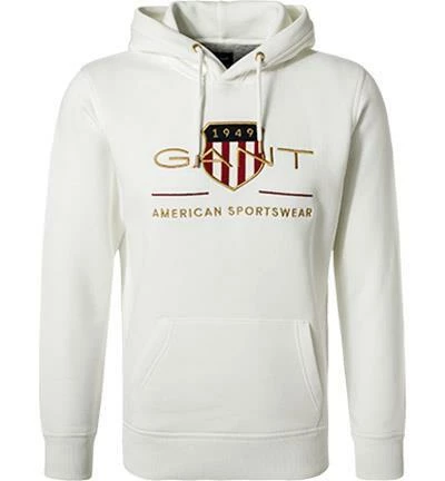 Schlussverkauf 😀 Gant Hoodie 2047056/113 Baumwolle, Weiß 🔔 3 Schlussverkauf 😀 Gant Hoodie 2047056/113 Baumwolle, Weiß 🔔