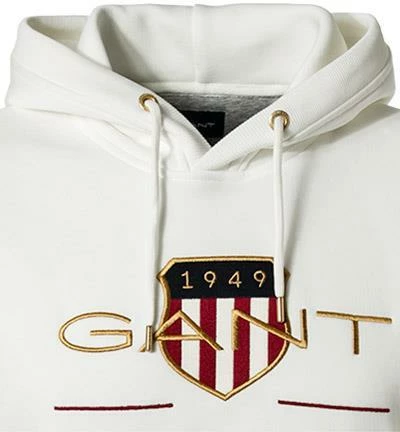 Schlussverkauf 😀 Gant Hoodie 2047056/113 Baumwolle, Weiß 🔔 4 Schlussverkauf 😀 Gant Hoodie 2047056/113 Baumwolle, Weiß 🔔 – Bild 2