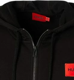 Besorgen 🧨 HUGO Sweatjacke Daple 50447972/001 Baumwolle, Schwarz 🤩 -Pullover & Strickjacken Verkäufe 361159 norm2