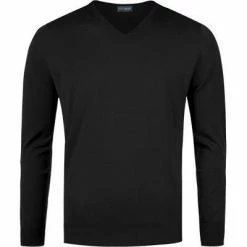 Bestes Angebot 💯 John Smedley V-Pullover Bobby black Easy Fit, Merino Extrafine, Schwarz 🎁