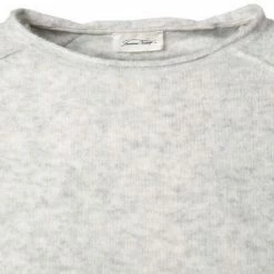 Budget ✔️ American Vintage Pullover MDAM18A/gris chine Wolle-Mikrofaser, Hellgrau meliert 🤩 -Pullover & Strickjacken Verkäufe 363377 norm2