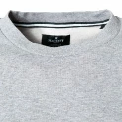 Brandneu ✨ HACKETT Sweatshirt HM580877/913 Classic Fit, Baumwolle, Hellgrau meliert, Hellgrau 😀 -Pullover & Strickjacken Verkäufe 363785 norm2