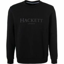 Brandneu 🥰 HACKETT Sweatshirt HM580877/999 Classic Fit, Baumwolle, Schwarz 👍 -Pullover & Strickjacken Verkäufe 363786 norm